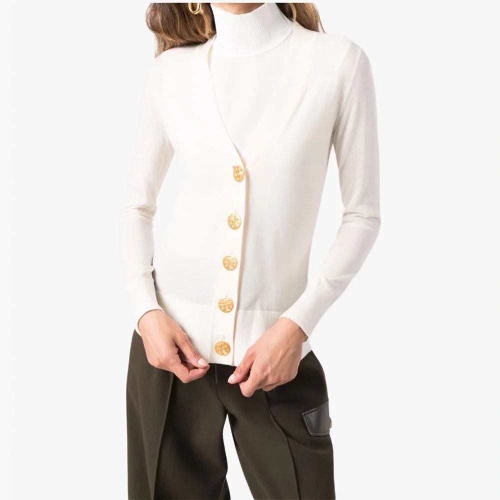 Tory Burch 100% Merino Wool Women’s Sweater/Cardigan - Size: XS - Picture 16 of 17